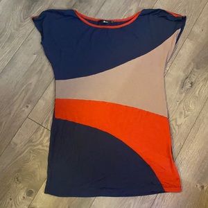 Color block stretch t